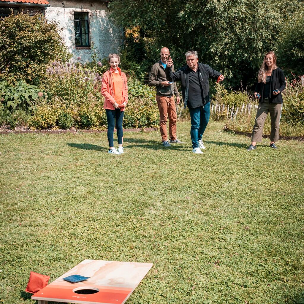 Ready-To-Play Compact Cornhole Game